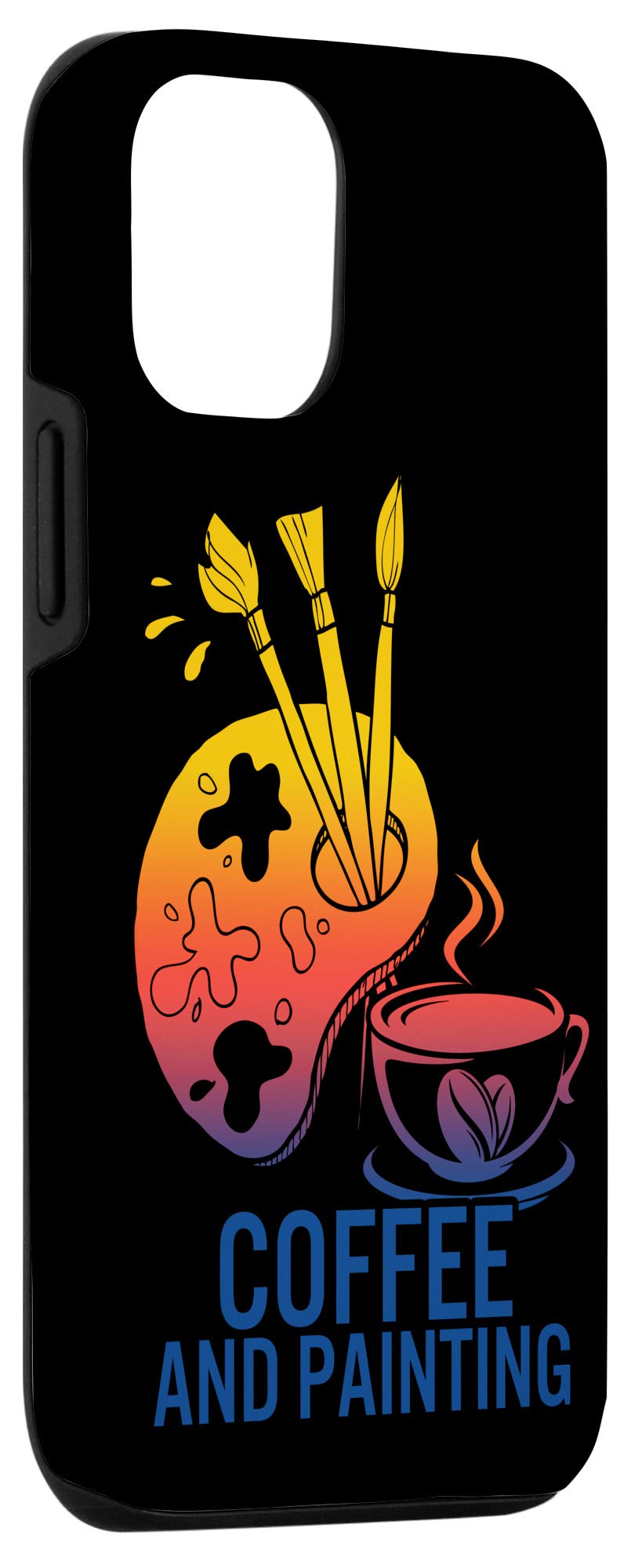 iPhone 12/12 Pro Case - Artist & Painter Themed Coffee Design - Perfect for Women, Art Teachers & Creative Professionals - Great for Studios, Coffee Shops & Artistic Workplaces