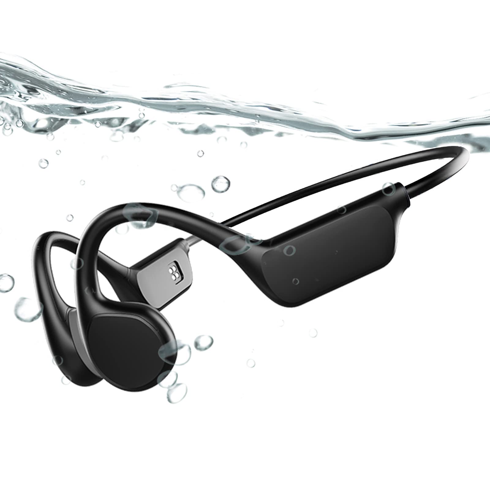 Gogailen Bone Conduction Headphones - IPX8 Waterproof Wireless Bluetooth 5.3 Headset with 32GB MP3 Player | Open Ear Design for Swimming, Running, Cycling & Gym Workouts | Perfect for Athletes & Outdoor Enthusiasts