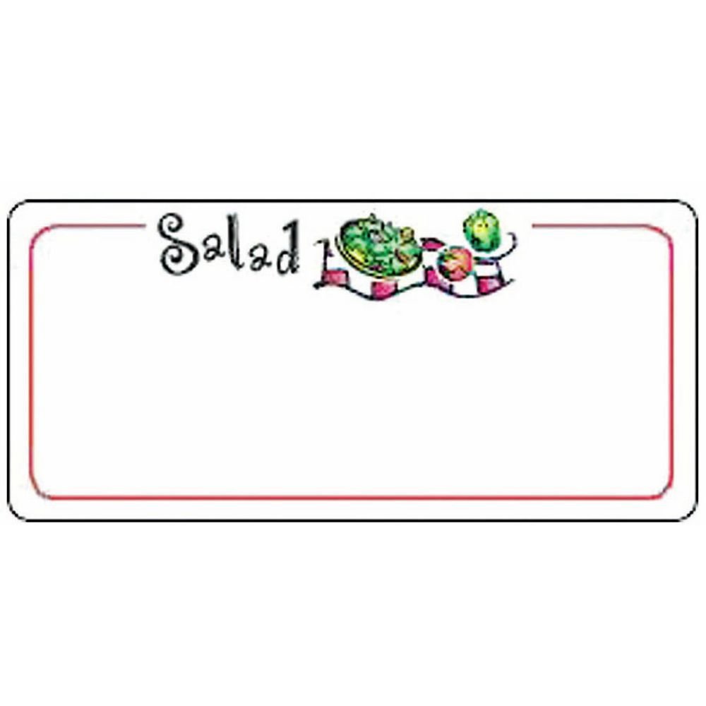 HUERT White 12-Up Laser Salad Labels 3.5