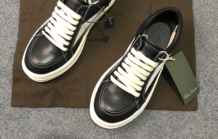 Rick Owens RO 22SS Correct Edition Dark Suede Leather Low Top Sneakers - Men's Luxury Streetwear Shoes for Casual Wear & Fashion Outfits