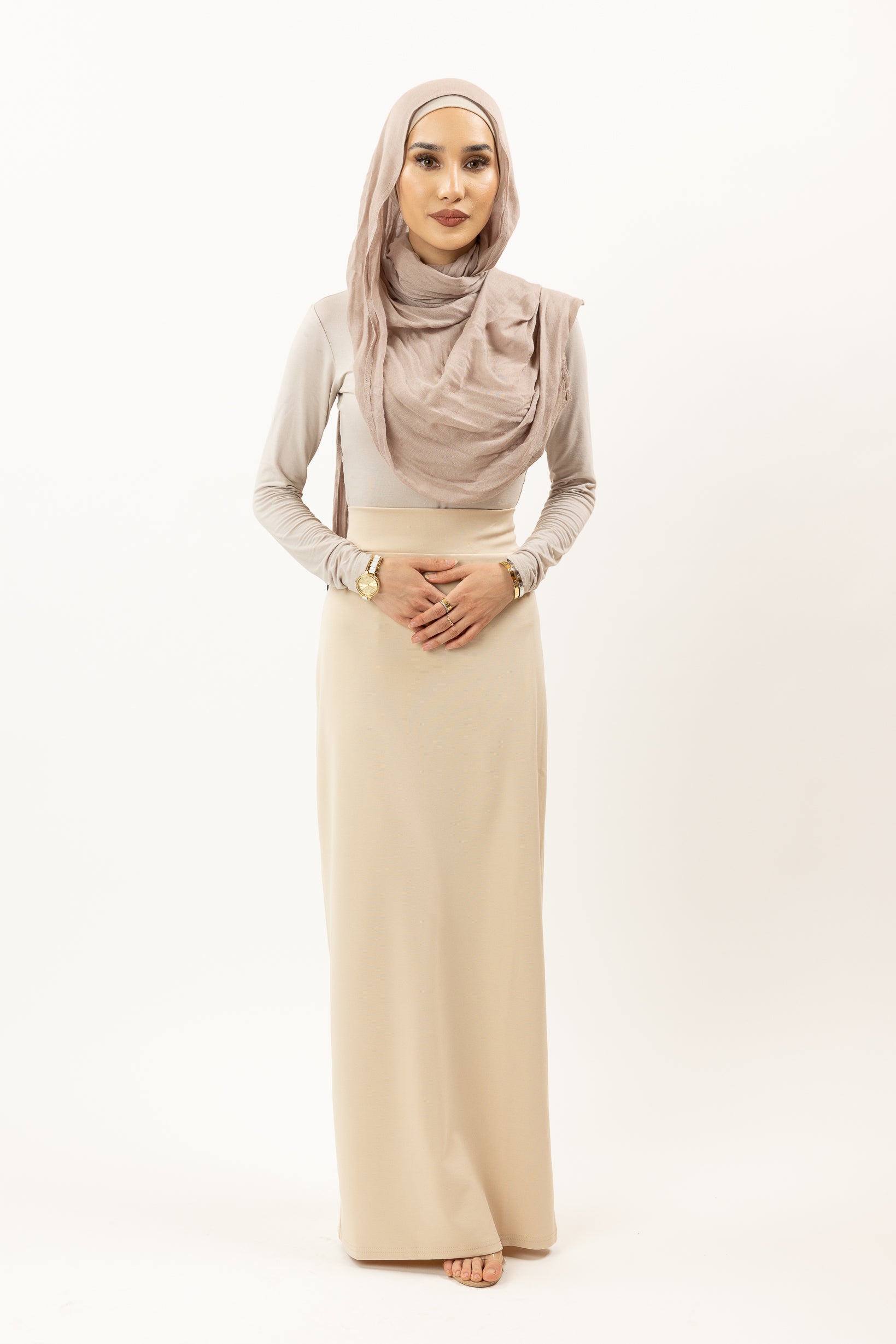 Lightweight Ponte Skirt for Women - Comfortable Stretchy Midi Skirt for Work, Office & Casual Wear | Perfect for Spring & Summer Outfits