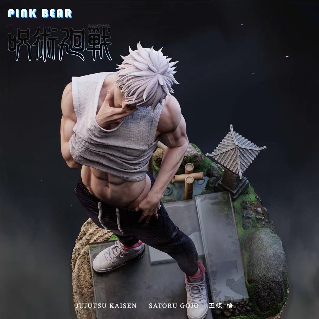 Pink Bear Studio Jujutsu Kaisen Satoru Gojo Anime Figure - Collectible Action Figure for Anime Fans | Perfect for Display, Cosplay, and Gift Giving