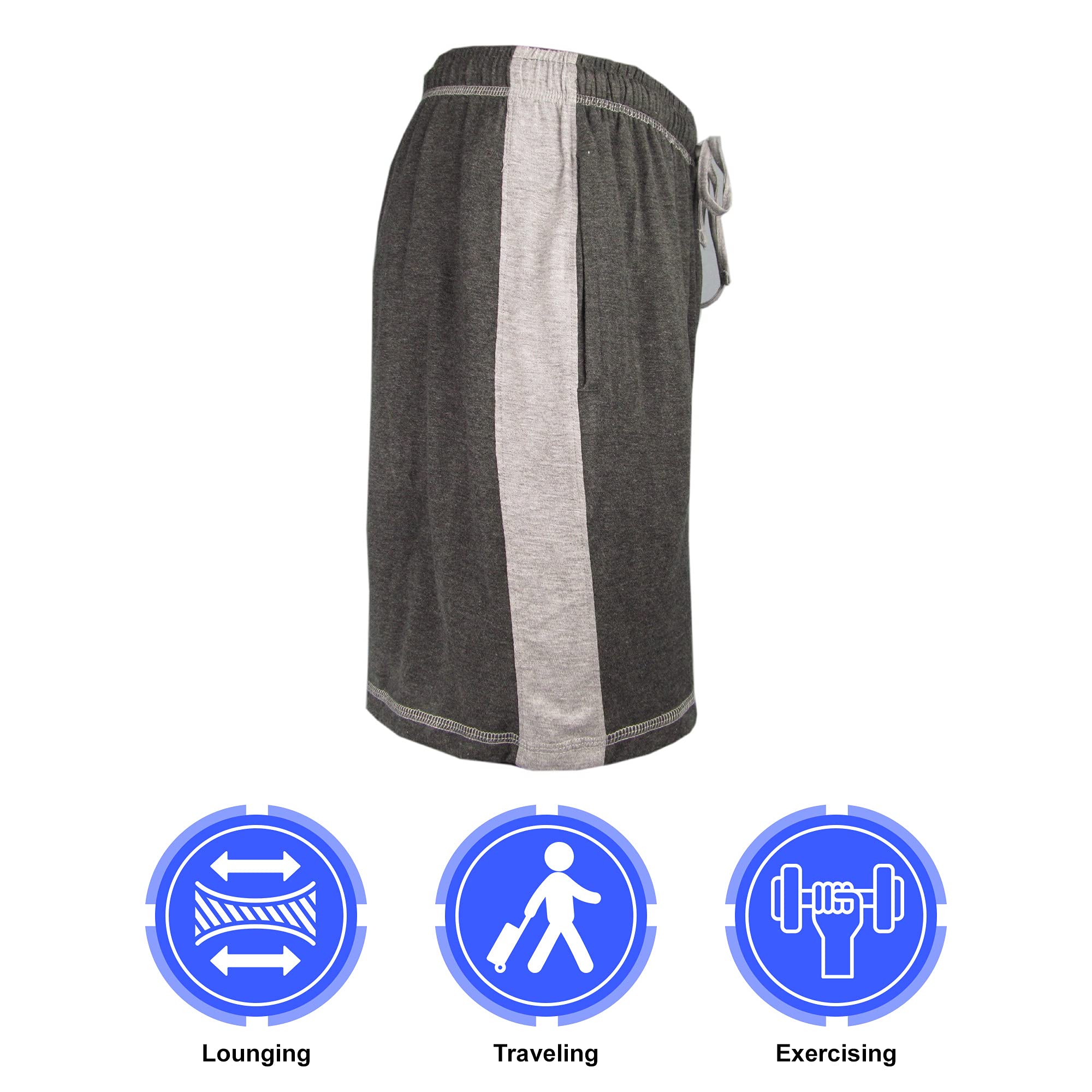 Brave Men's Cotton Super Soft Knit Lounge Shorts - Comfortable Sleepwear & Relaxing Home Wear for Lounging, Sleeping, and Casual Wear