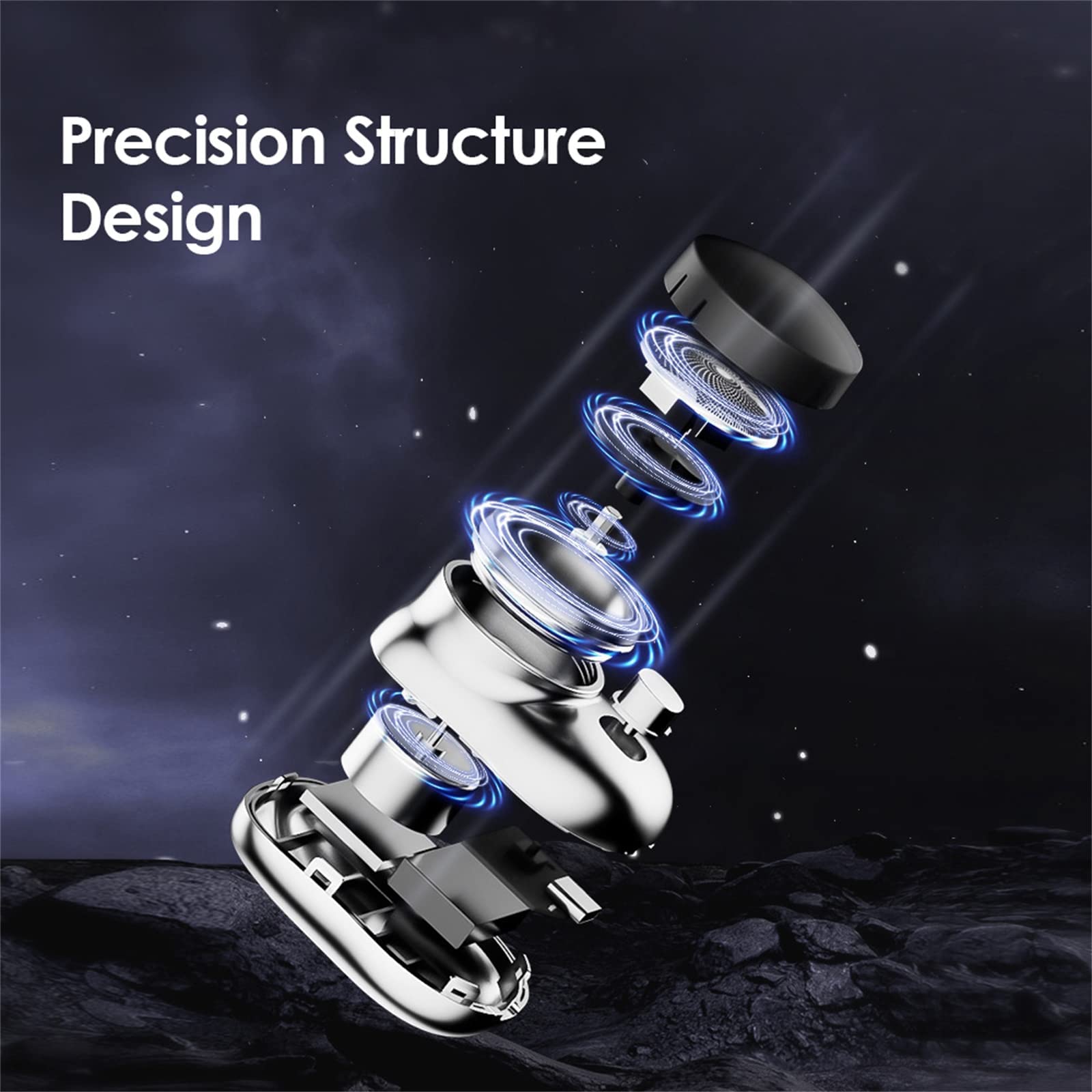 2023 New Mini Electric Shaver for Men - Portable USB Rechargeable Travel Razor, Pocket-Sized Face Shaver with Magic Smooth Shaving - Perfect for Home, Office & On-the-Go Grooming (Blue)