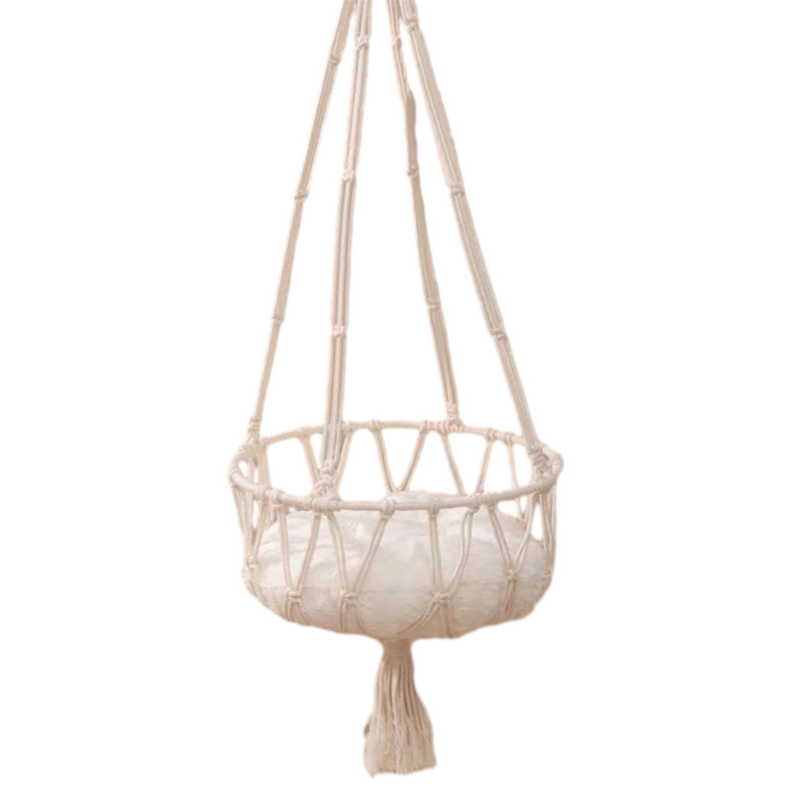 Vifucz Handwoven Macrame Cat Hammock Bed - Washable Hanging Cat Swing for Indoor & Outdoor Use - Cozy Climbing & Lounging Pet Bed - Perfect Gift for Cat Lovers & Home Decor