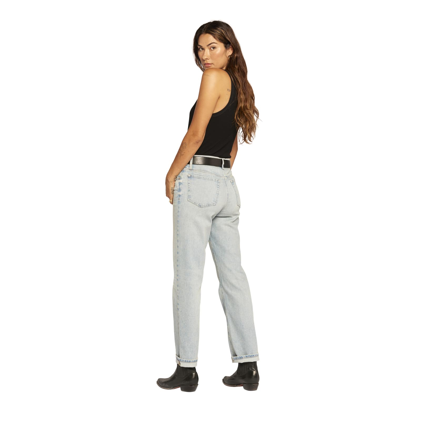 Current/Elliott Women's The Cody Straight Leg Jean - High Waist Slim Fit Denim Pants for Casual & Work Wear | Comfortable Stretch Jeans for Everyday Style