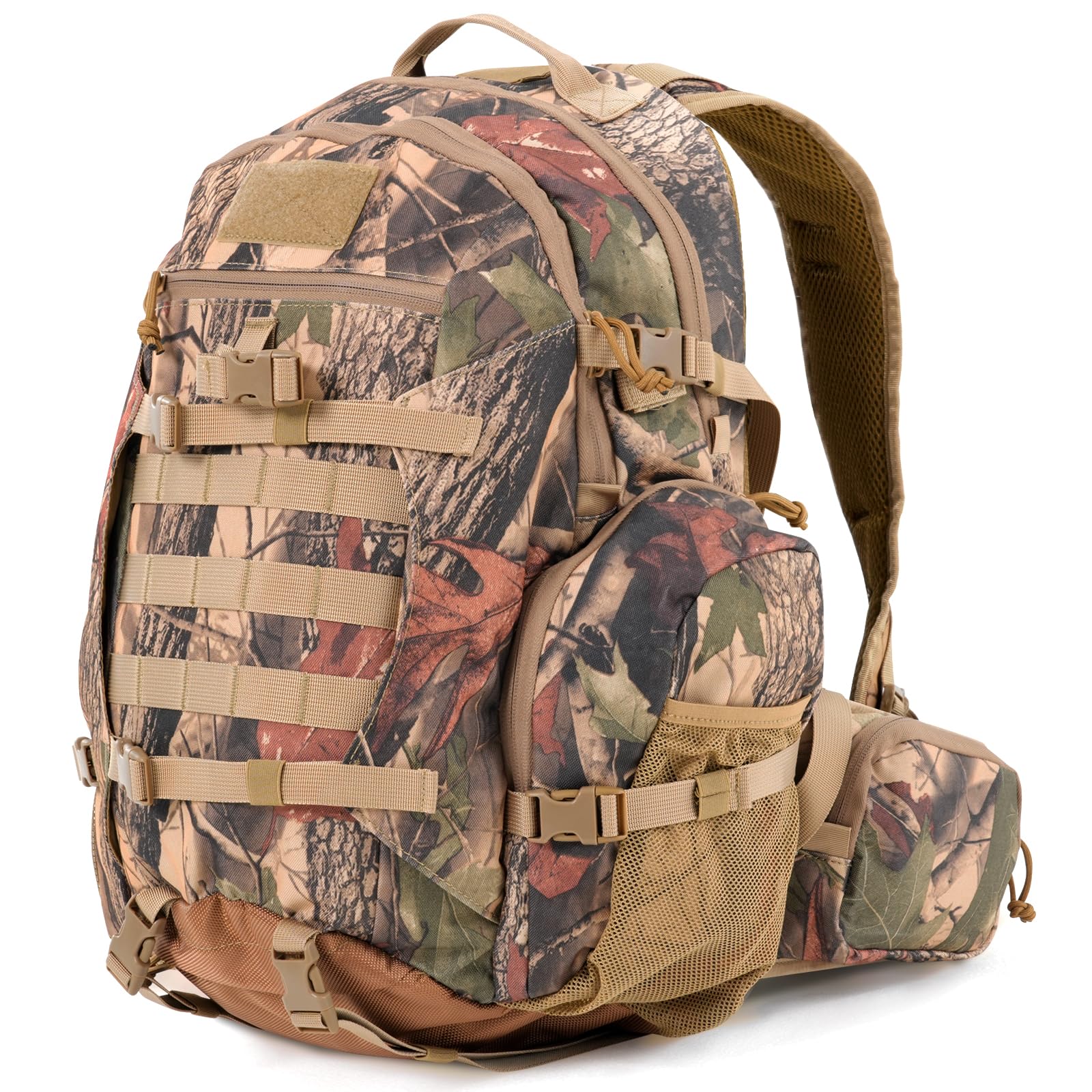 MOPHOTO 900D Waterproof Hunting Backpack for Men - 35L Large Durable Camo Backpack with Bow/Rifle Holder, Rain Cover & Multiple Pockets | Ideal for Hunting, Camping, Hiking & Outdoor Adventures