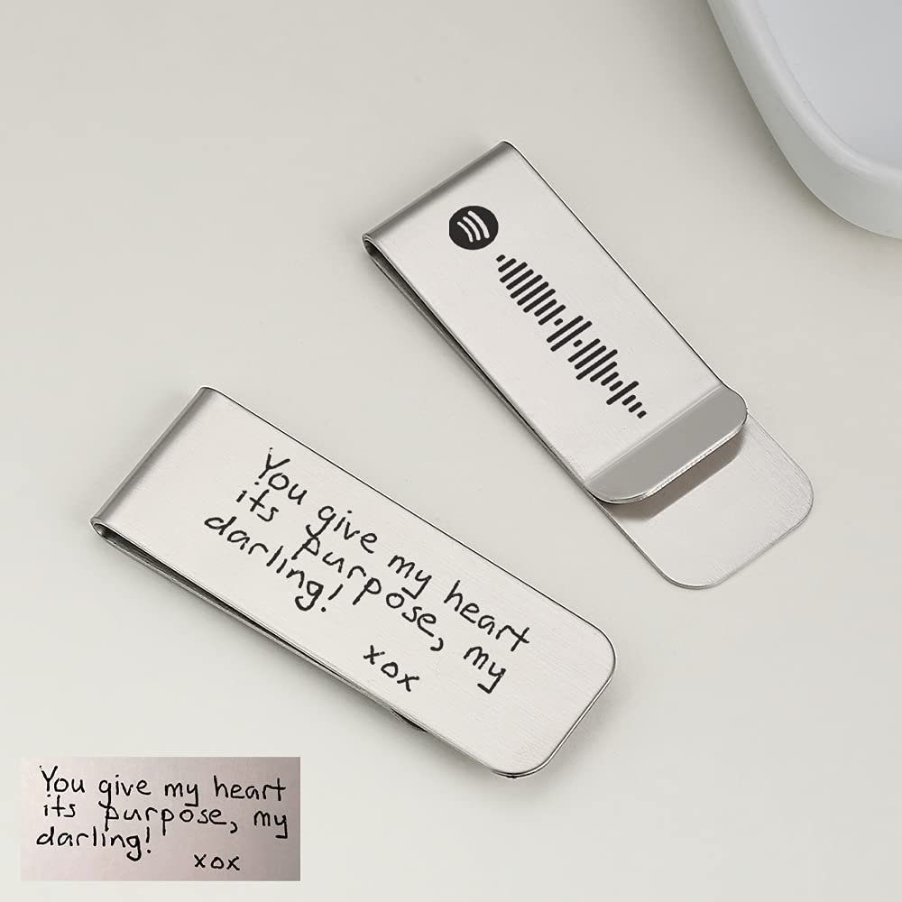 Custom Engraved Money Clip for Men - Personalized Wallet Gift for Him
