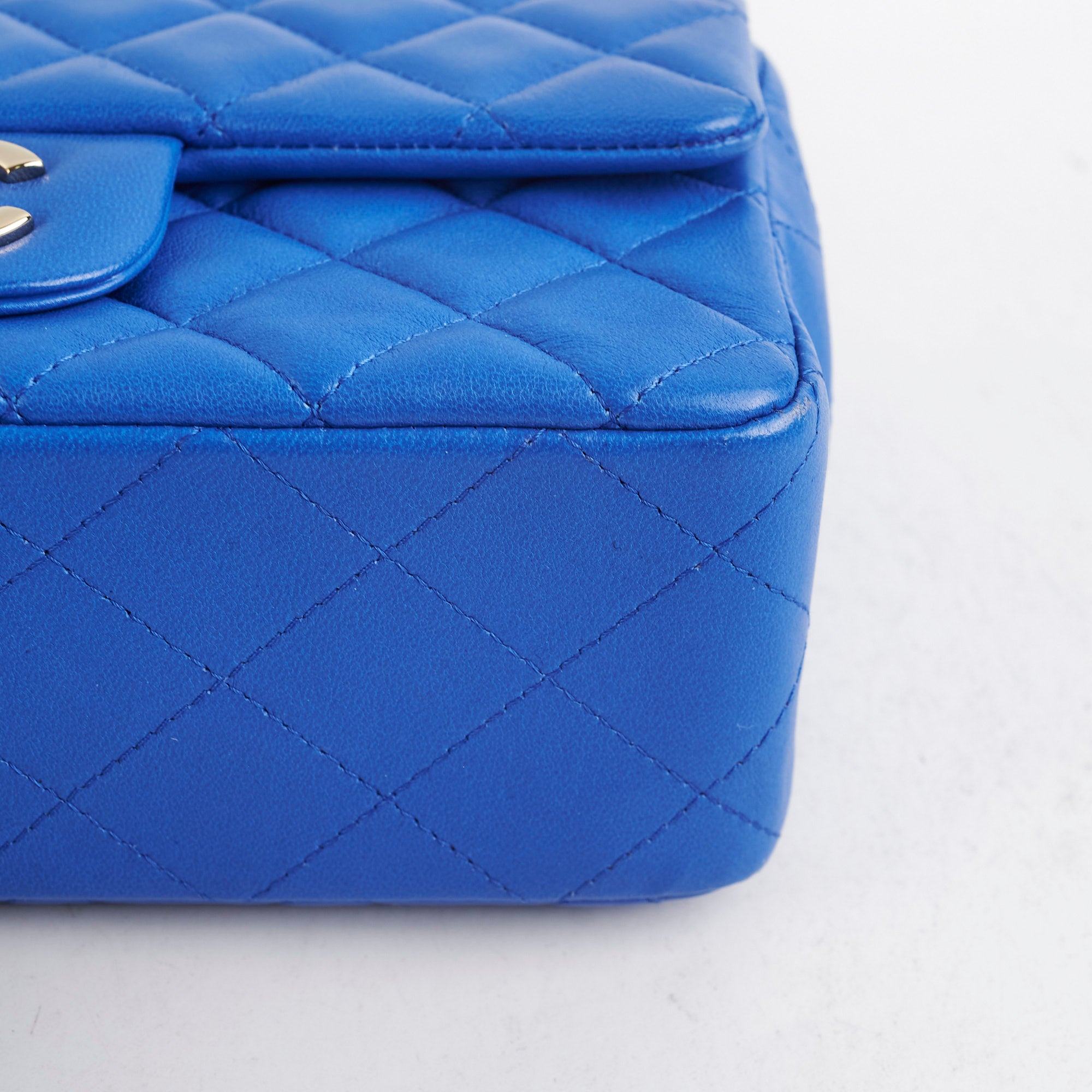 Chanel Mini Rectangular Blue Leather Quilted Crossbody Bag - Luxury Designer Handbag for Women | Perfect for Evening Parties, Date Nights & Special Occasions