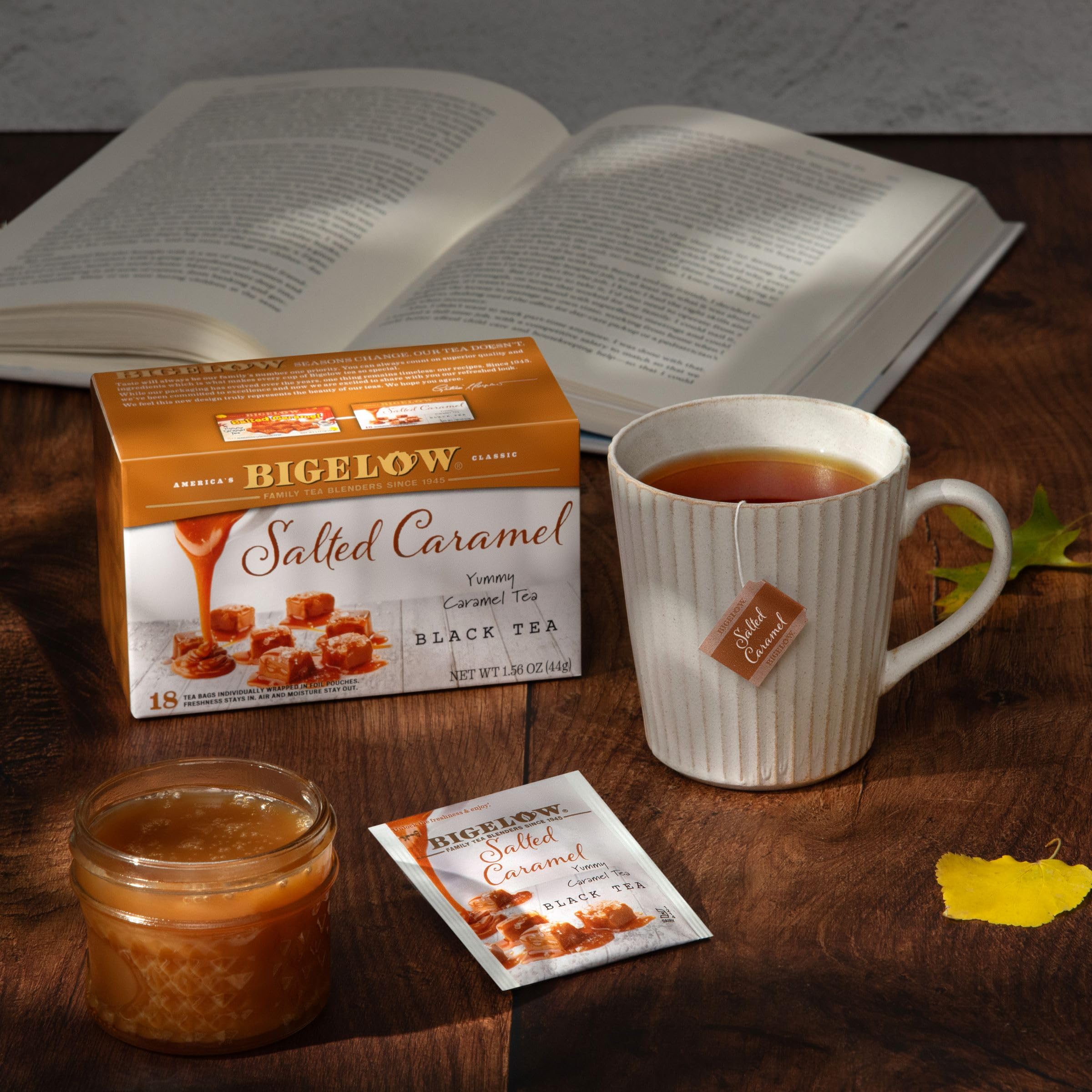Bigelow Salted Caramel Black Tea Bags - 18 Count | Premium Caffeinated Tea for Afternoon Relaxation & Dessert Pairing