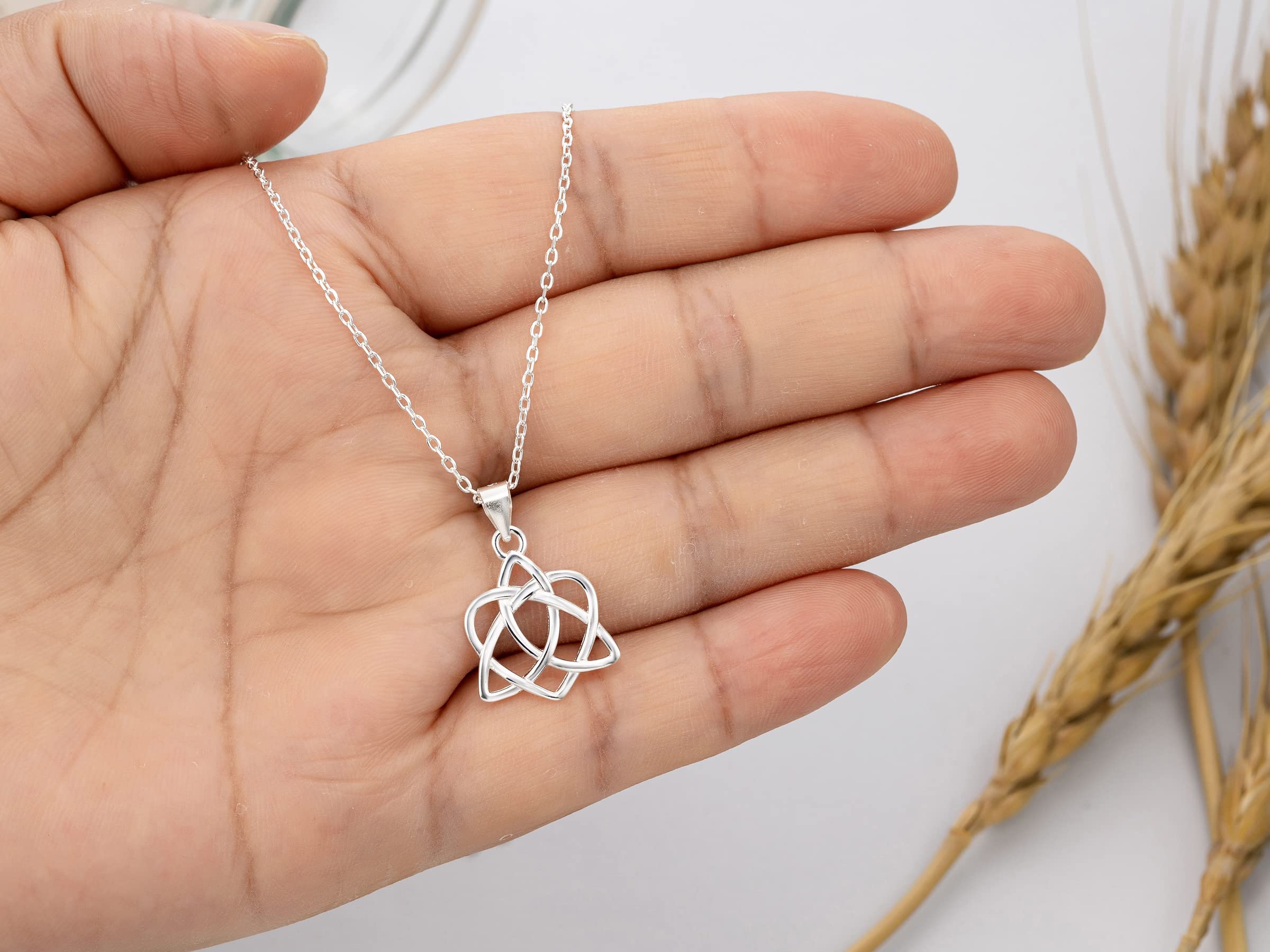 RareLove Soul Sister 925 Sterling Silver Celtic Knot Infinity Heart Necklace - Best Friend Birthday Gift for Women, Perfect for Anniversaries, Graduations, and Sisterhood Celebrations