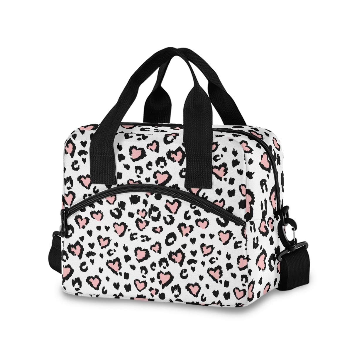 Leopard Print Insulated Lunch Bag for Women - Cheetah Pattern Crossbody Lunch Box & Cooler Bag - Perfect for Work, School, Picnics & Outdoor Activities