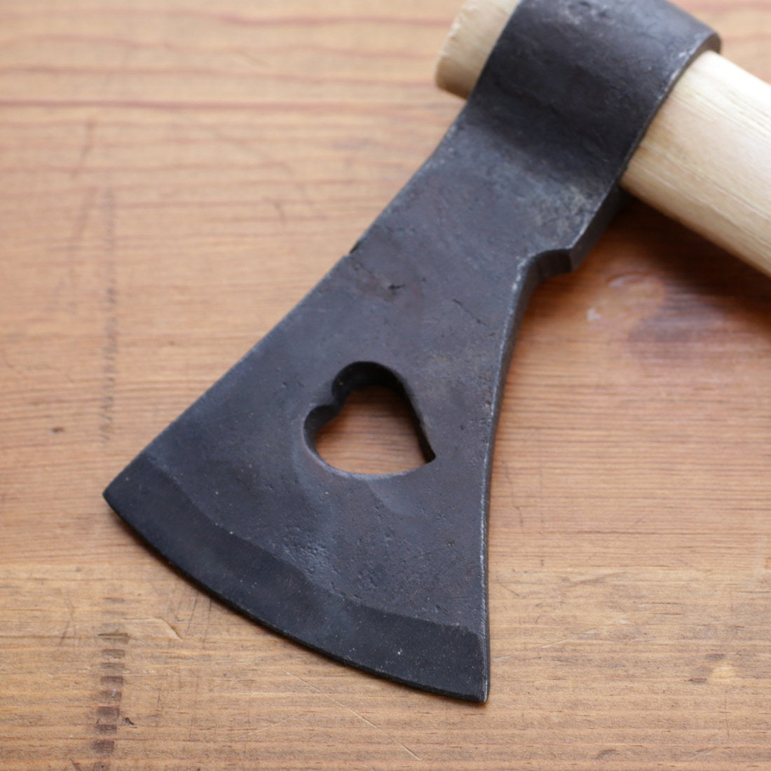 Small Forged Tomahawk with Heart Design - Handcrafted Camping & Survival Axe - Perfect for Outdoor Adventures, Bushcraft, and Home Decor