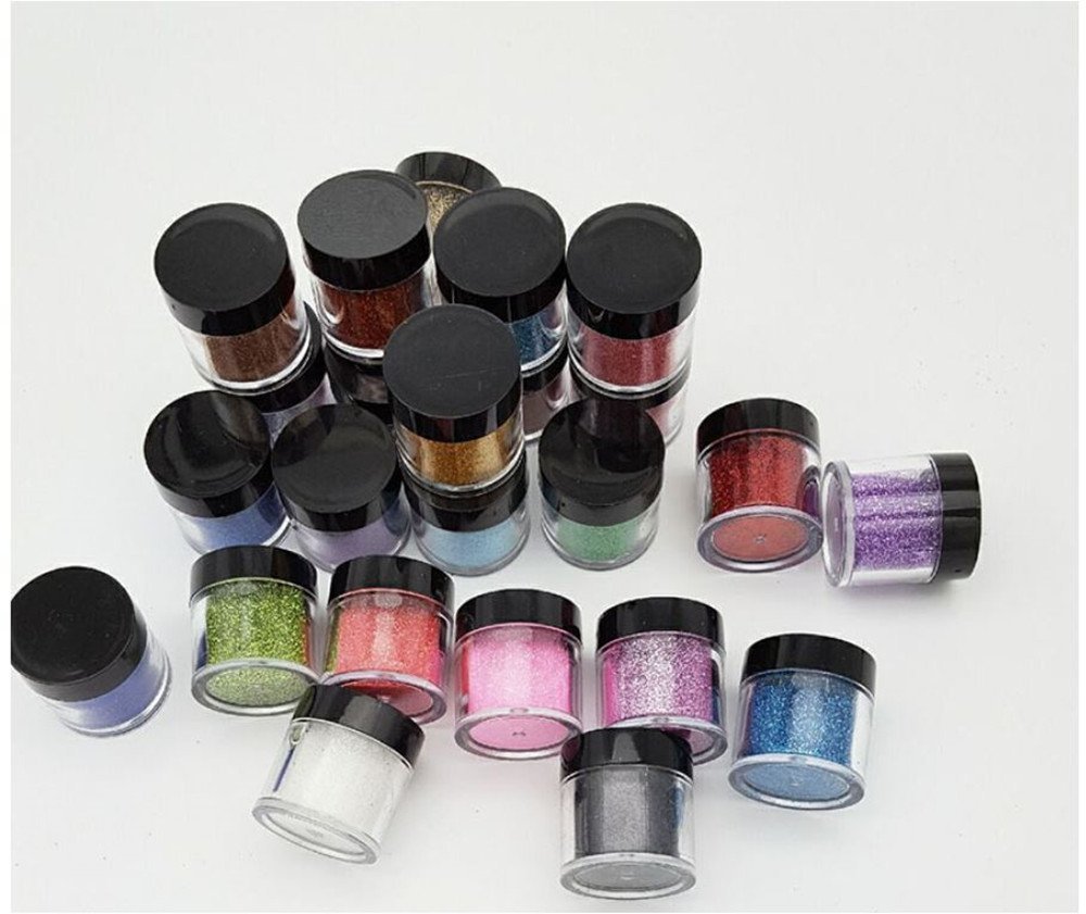 Xichen® 24-Pack Fine Acrylic Glitter Powder for Nail Art, 10g Each - Perfect for DIY Manicures, Nail Extensions & Professional Salon Use