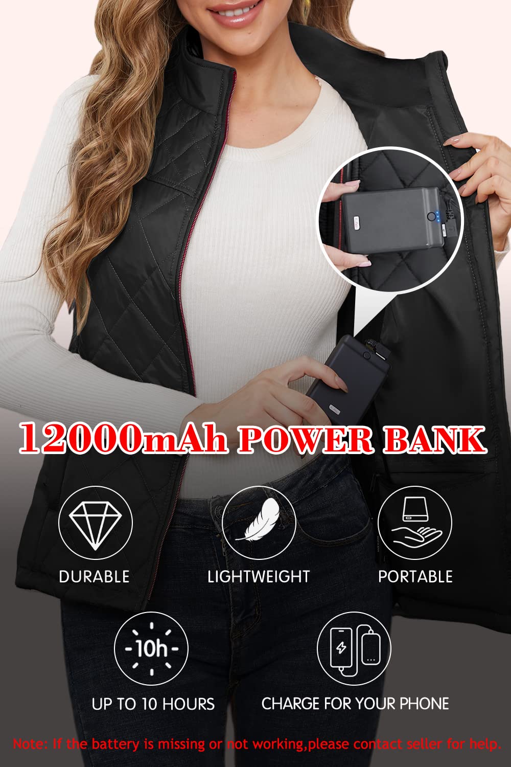 PETREL Heated Vest for Women - Rechargeable Battery Pack, Lightweight Electric Warming Jacket for Cold Weather, Hunting & Outdoor Activities