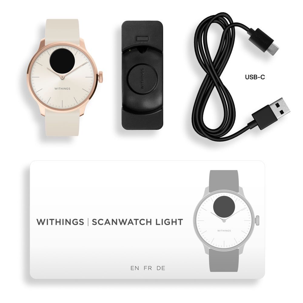 Withings ScanWatch Light (37mm) - Hybrid Smartwatch with ECG, Heart Rate & Sleep Tracking - Perfect for Fitness & Health Monitoring