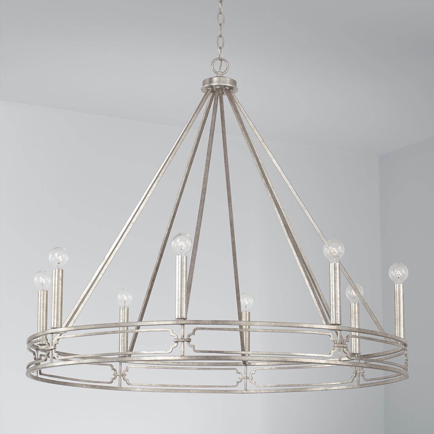Elegant Capital Lighting Eight Light Chandelier - Modern Crystal Ceiling Fixture for Dining Room, Living Room & Bedroom Lighting