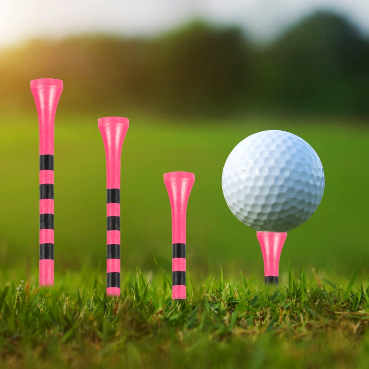 Premium MAZEL Natural Wood & Bamboo Golf Tees 2.75