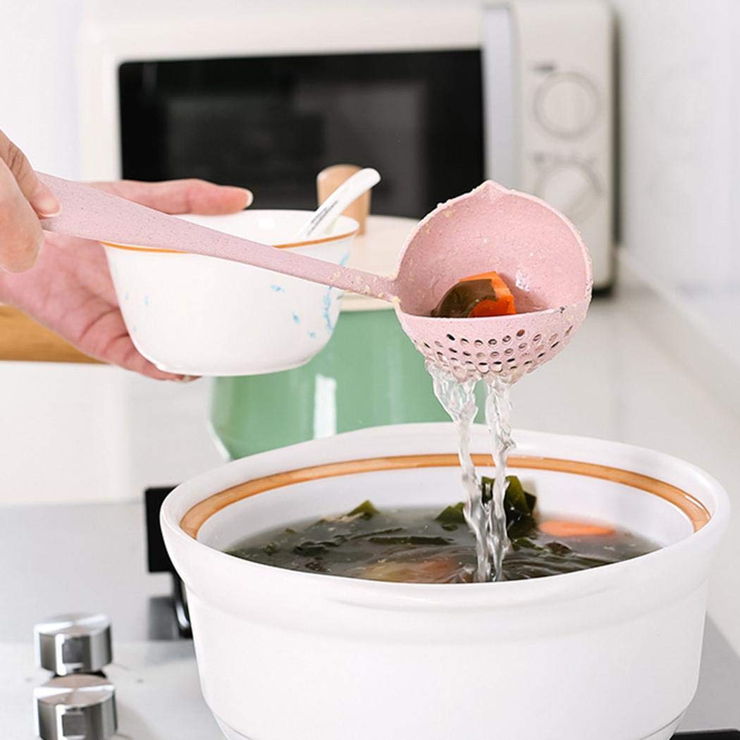 Flowop 2-in-1 Soup Ladle with Built-in Colander - Stainless Steel Kitchen Utensil for Serving Soups, Stews, and Pasta - Perfect for Home Cooking, Restaurants, and Catering Events