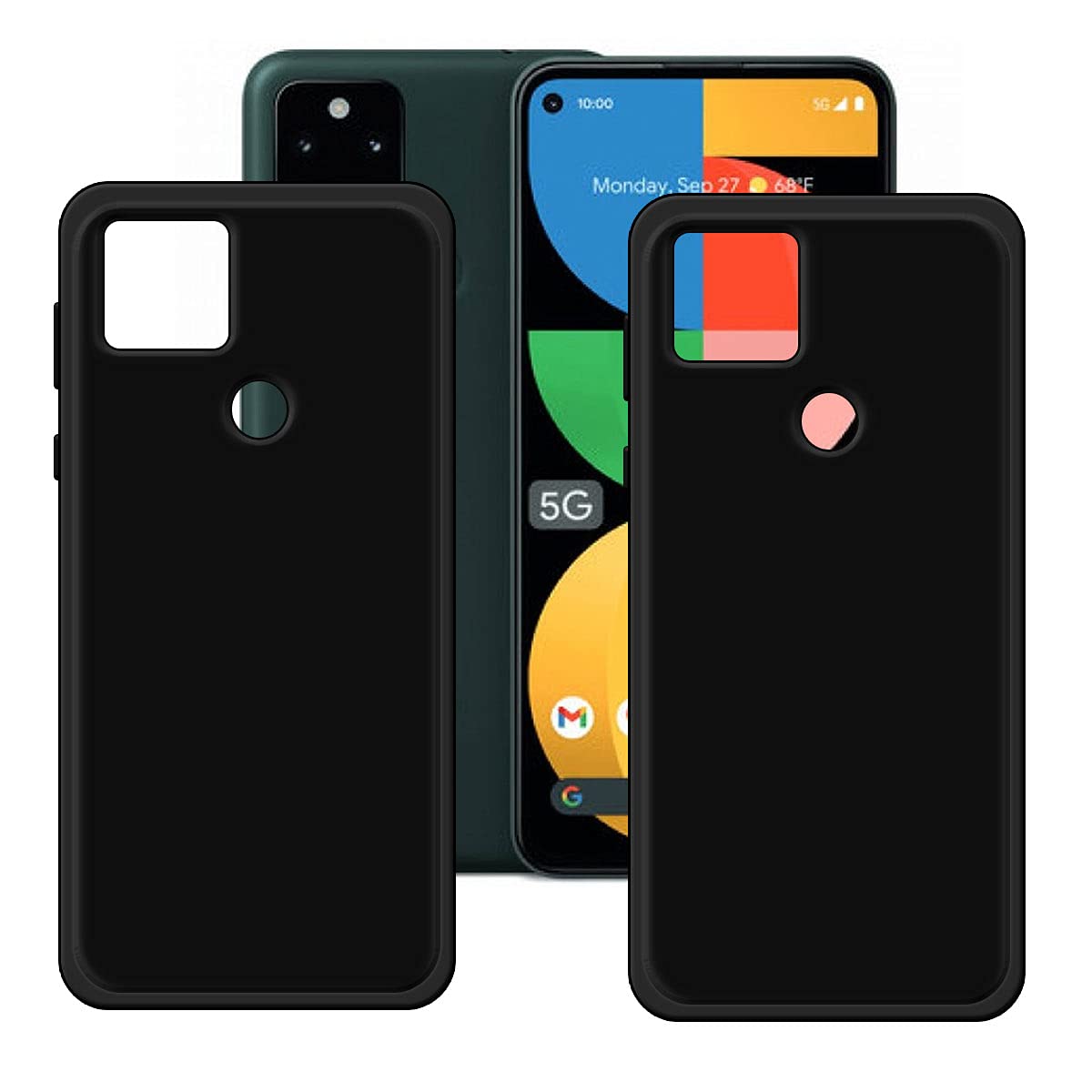 [2 Pack] Google Pixel 5A 5G Case - Slim Flexible Silicone TPU Protective Cover (6.34