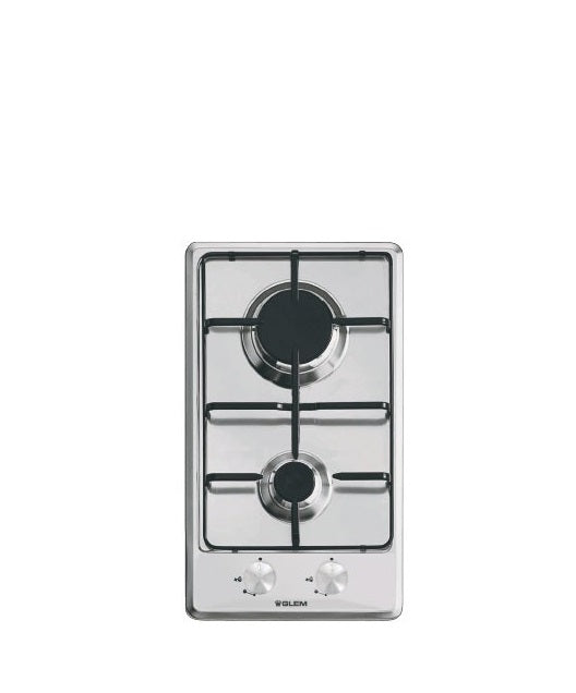 Glem Gas Domino Gas Hob 30 cm - Compact & Powerful Gas Cooktop for Small Kitchens, RVs, and Outdoor Cooking