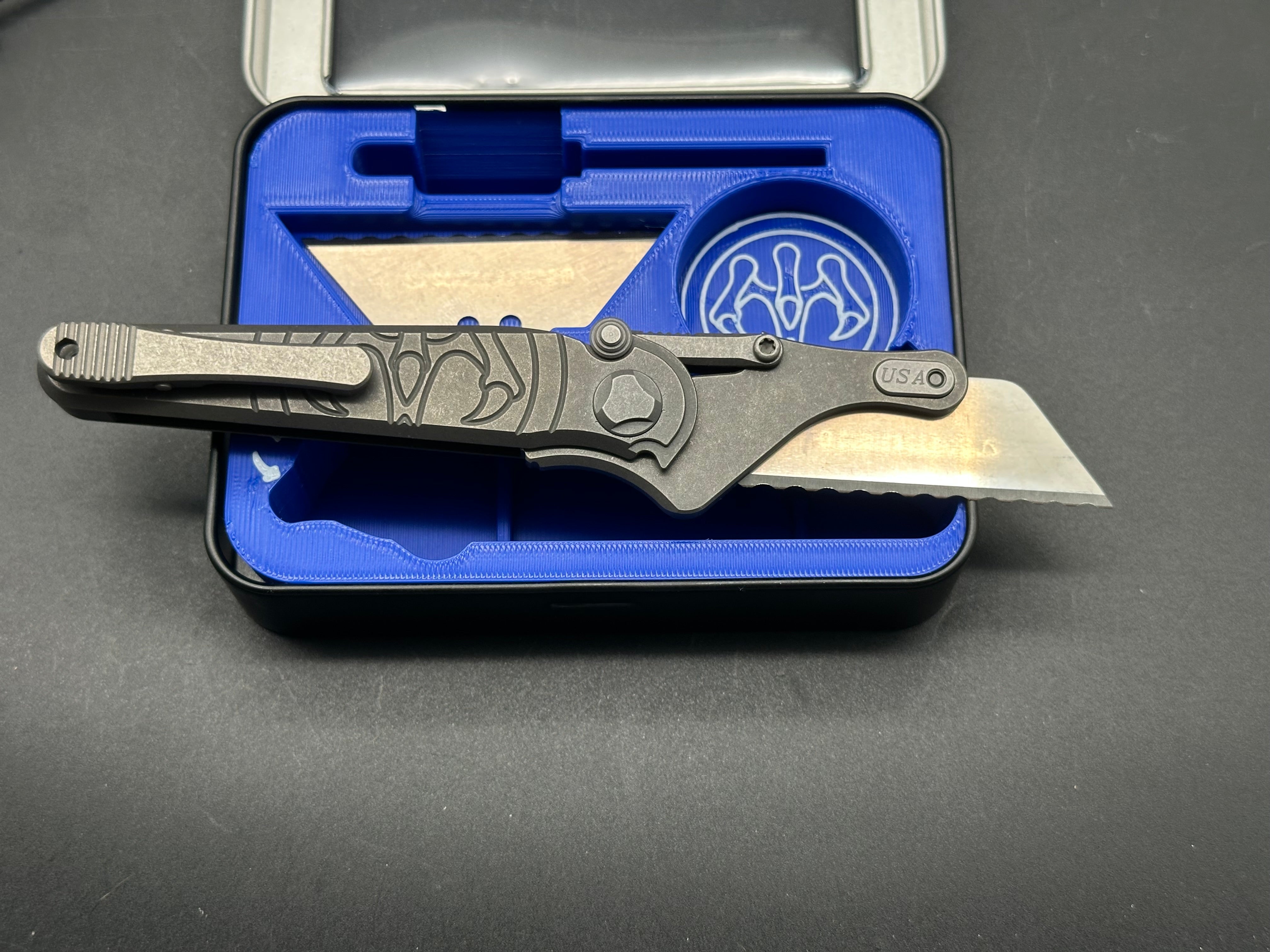 G&G Hawk Shortcut Titanium Serrated Folding Knife - Premium EDC Pocket Knife for Outdoor, Camping, Hiking & Survival