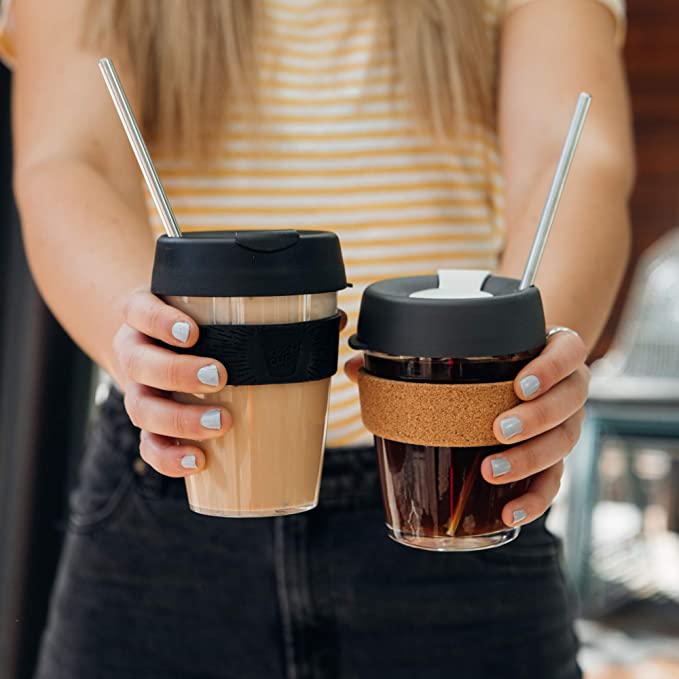 KeepCup Brew Cork Medium 12oz Reusable Coffee Cup - Eco-Friendly Travel Mug for Hot & Cold Drinks, Perfect for Office, Commute & Outdoor Activities (Multiple Colors Available)