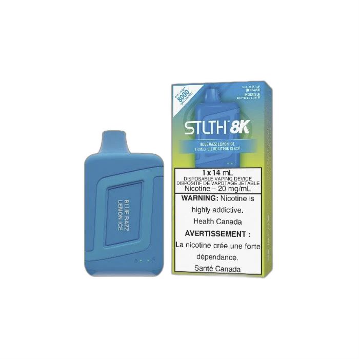 Blue Razz Lemon Ice STLTH 8K Pro Disposable Vape - 8000 Puffs, Refreshing Blue Raspberry Lemon Flavor - Perfect for On-the-Go Vaping & Social Relaxation