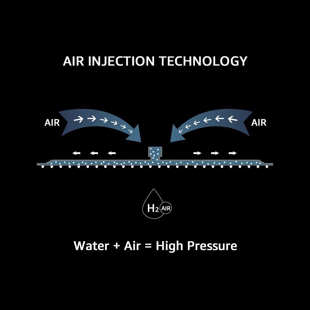 12 Inch High Pressure Rain Shower Head Set with Handheld Spray & Mixer Valve - Matte Black Modern Shower System with Pressure Balance Valve & Trim Kit for Bathroom | Perfect for Spa-Like Experience & Water Conservation