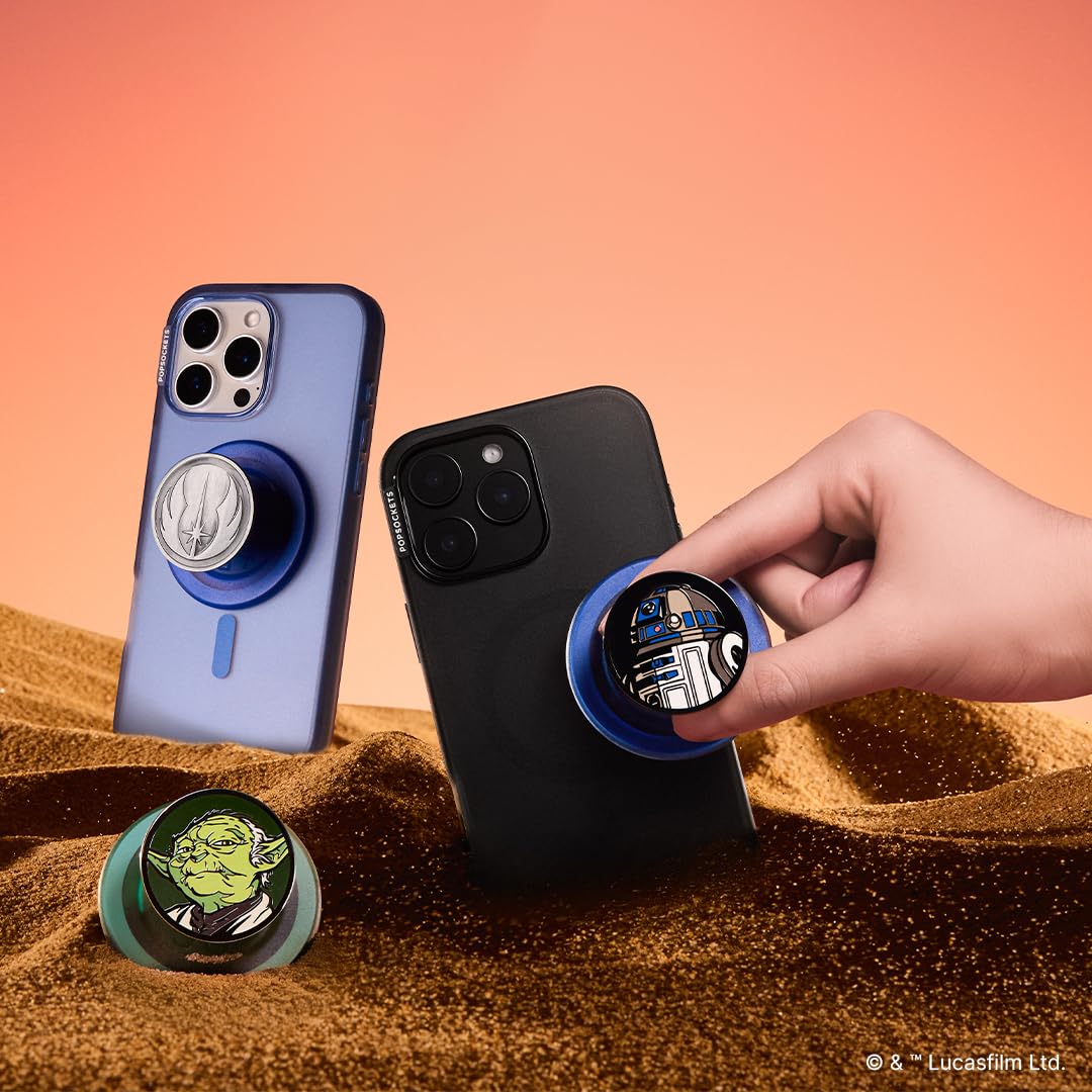 PopSockets MagSafe-Compatible Phone Grip & Holder - Wireless Charging Friendly - Star Wars Jedi Icon Design for iPhone 12/13/14/15 - Perfect for Gaming, Driving & Everyday Use