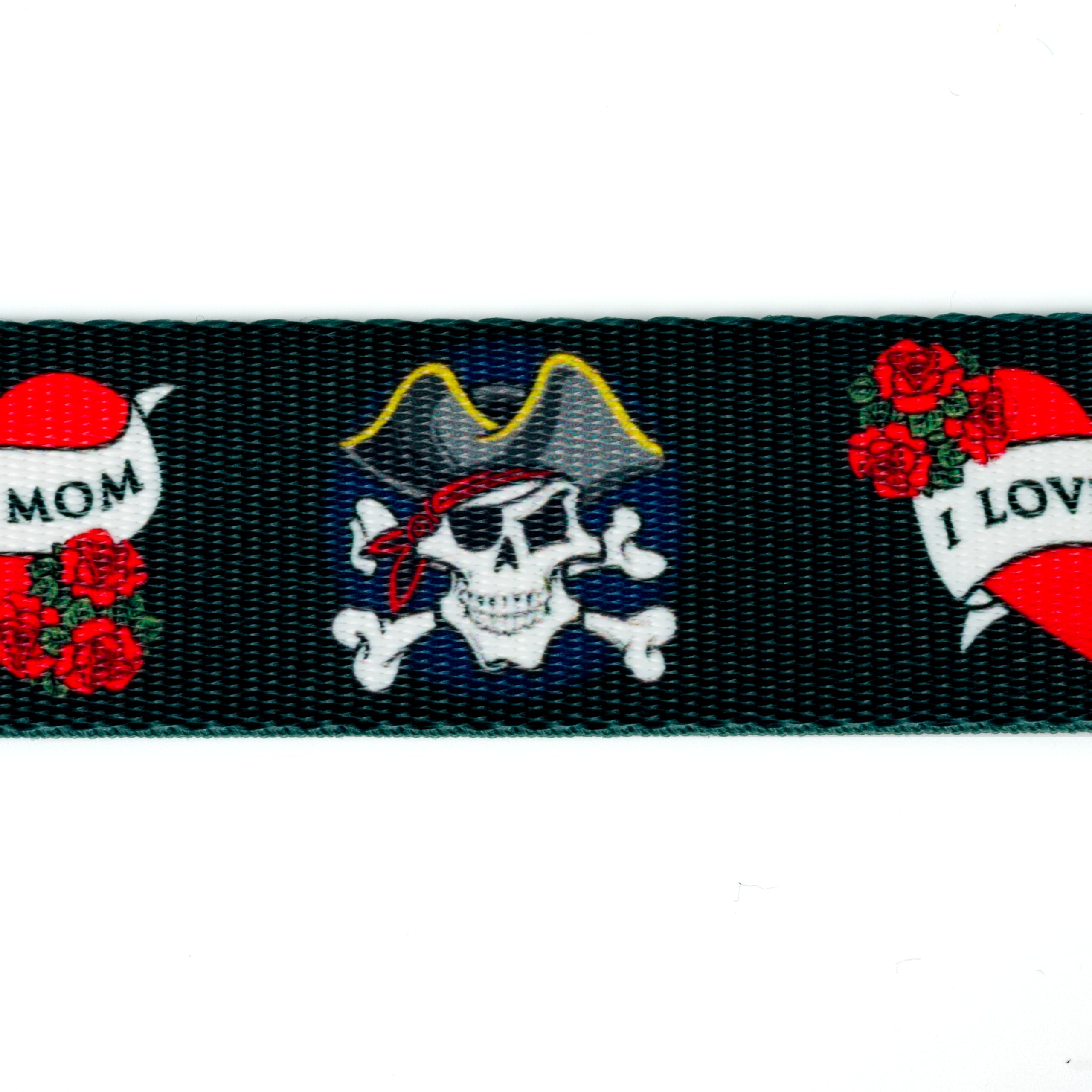 Country Brook Design - I Love Mom Polyester Webbing Dog Collar & Leash Set - Perfect for Mother's Day Gifts, Pet Accessories, and Daily Walks