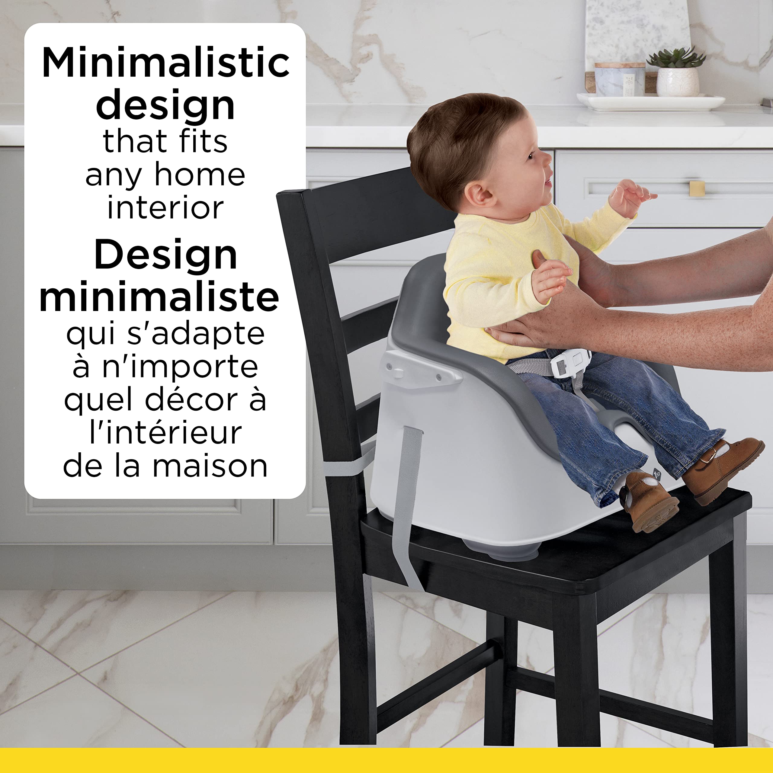 Safety 1st Remmi Kitchen Feeding Booster Seat - Adjustable High Chair for Toddlers & Babies - Perfect for Dining, Travel & Restaurant Use