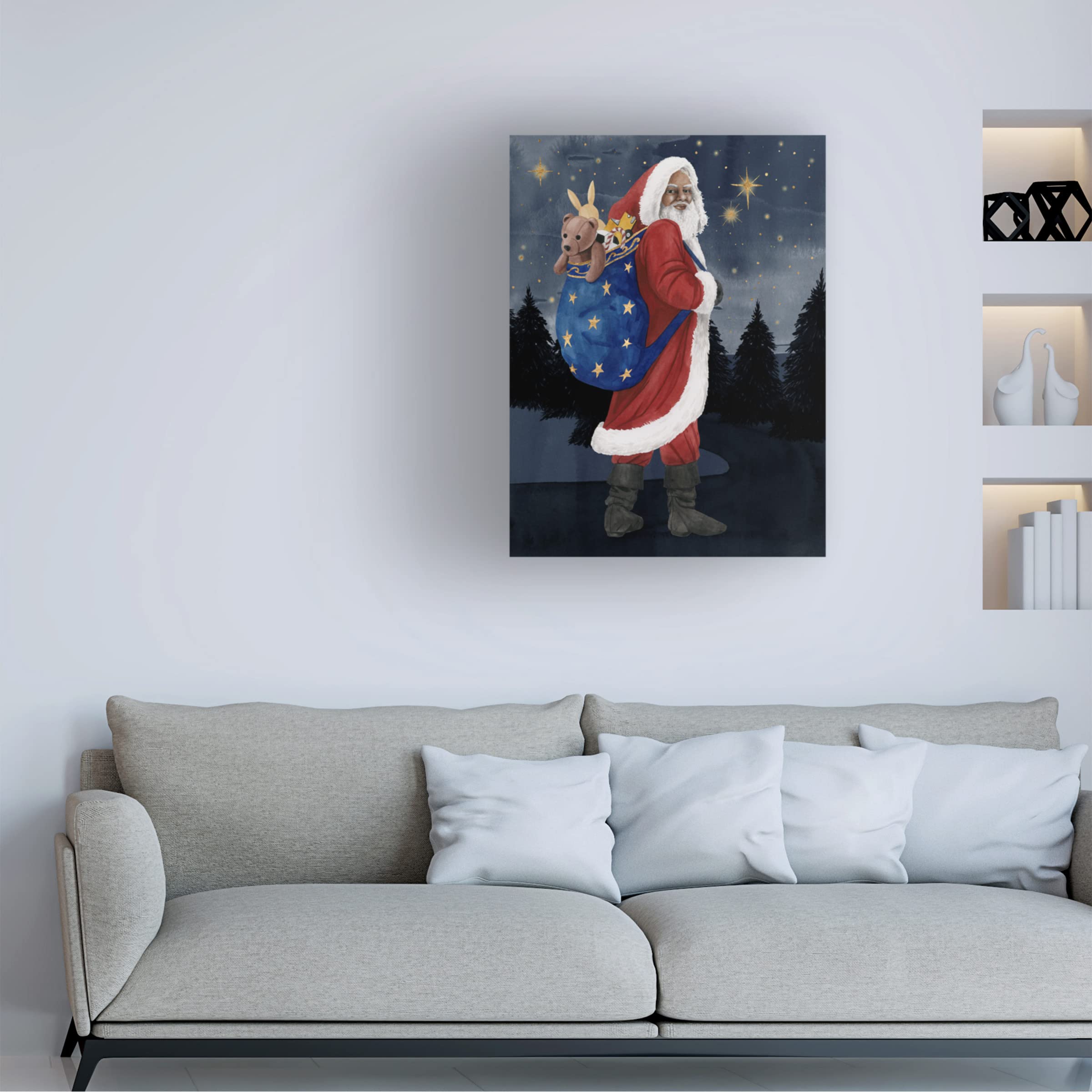 Grace Popp Celestial Christmas II Canvas Wall Art - Holiday Home Decor for Living Room, Bedroom & Office - Christmas Gift Idea