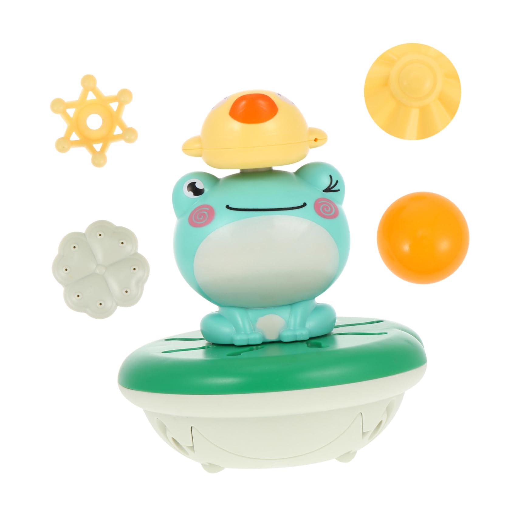 2 Sets Cute Frog Girl Bath Toys for Kids - Non-Toxic Plastic Bathtub Toys for Toddlers & Babies - Fun Bath Time Play for Sensory Development & Water Play