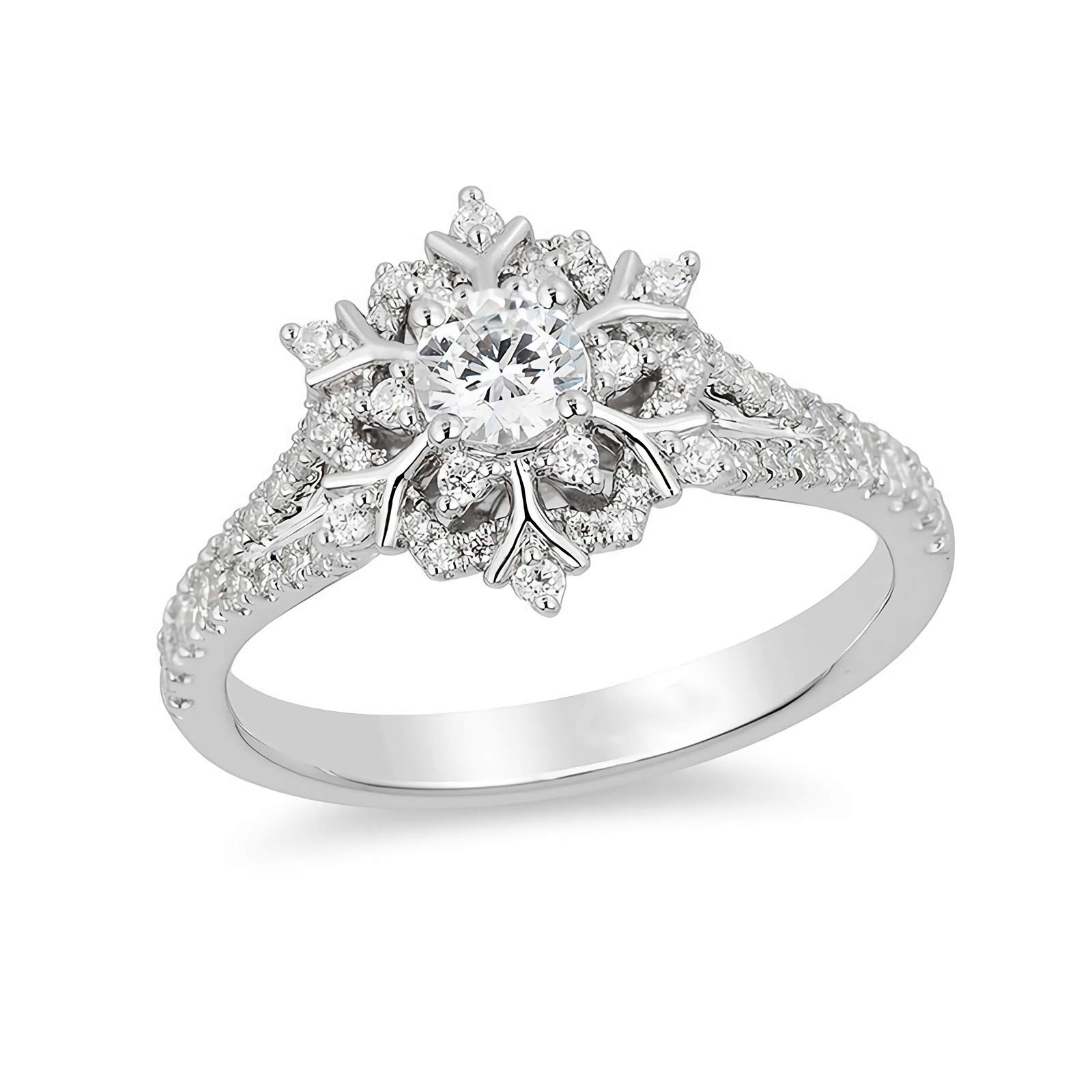 5/8 Carat (ctw) Moissanite Engagement Ring for Women - 10K 14K 18K Gold or Platinum Plated Silver, Elegant Wedding Band, Anniversary Gift, Perfect for Proposals & Special Occasions