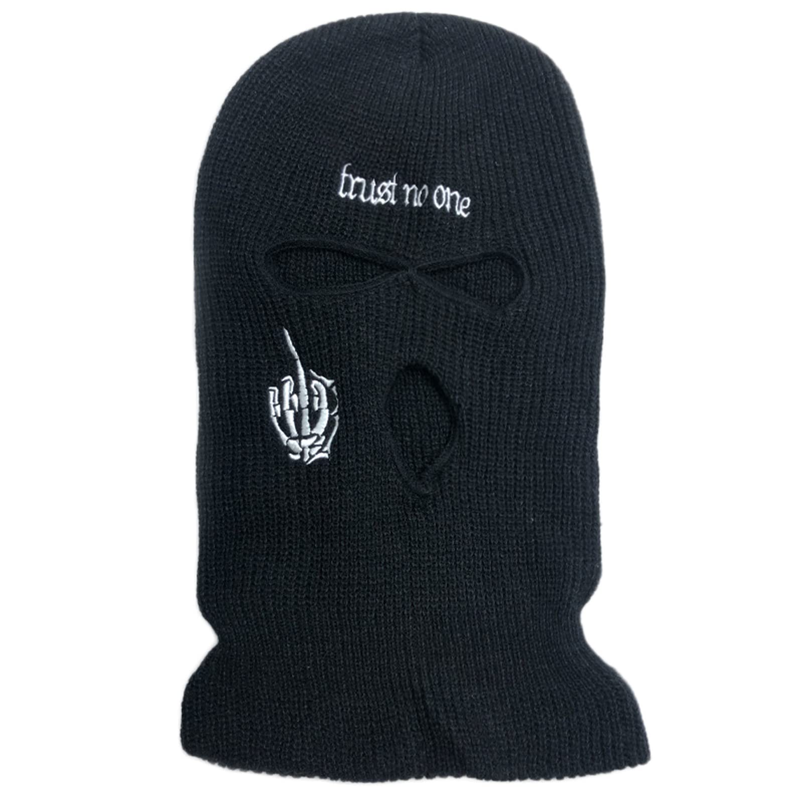 3 Hole Full Cover Knitting Unisex Pullover Hat - Winter Ski Mask for Men & Women - Warm Full Face Cover for Snowboarding, Skiing, Motorcycling & Outdoor Activities
