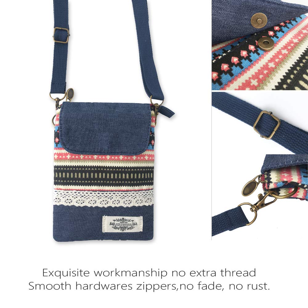 Stylish Canvas Crossbody Phone Purse Wallet for Women & Teens - Compact & Roomy with Adjustable Shoulder Strap - Perfect for Shopping, Travel & Everyday Use