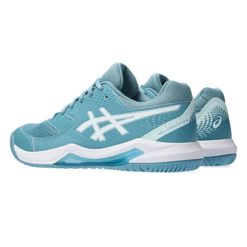 ASICS Gel-Dedicate 8 Wide Women's Tennis Shoes - Lightweight Comfort for Court Performance (Blue/White) | Perfect for Competitive Matches & Casual Play