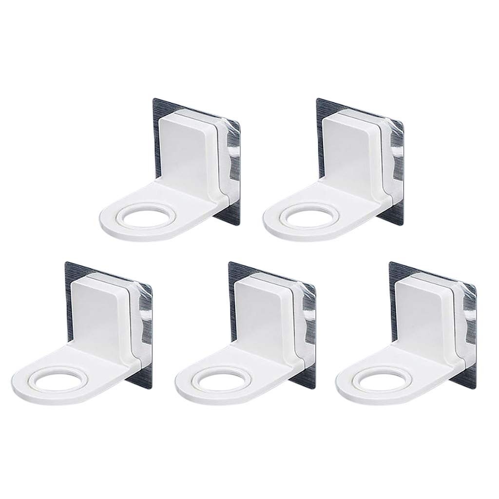 5PCS Punch-Free Shampoo Gel Suction Cup Holder - Self Adhesive Removable Shower Soap Dispenser Wall Mount - Thickened Bathroom Organizer for Shampoo, Conditioner & Body Wash - Perfect for Shower, Bathtub & Spa Use