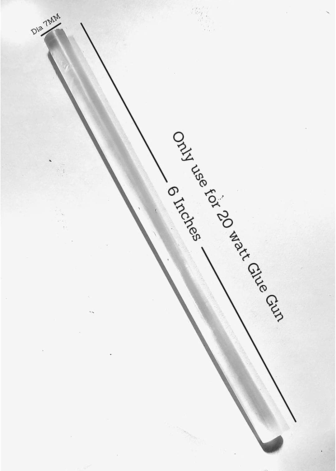 20 Pack 7mm Clear Hot Glue Sticks for 20W Glue Gun - Strong Adhesive for Arts, Crafts, Electronics Repair & DIY Projects - Perfect for Home, Office & School Use [7mm Diameter, 20 Sticks]