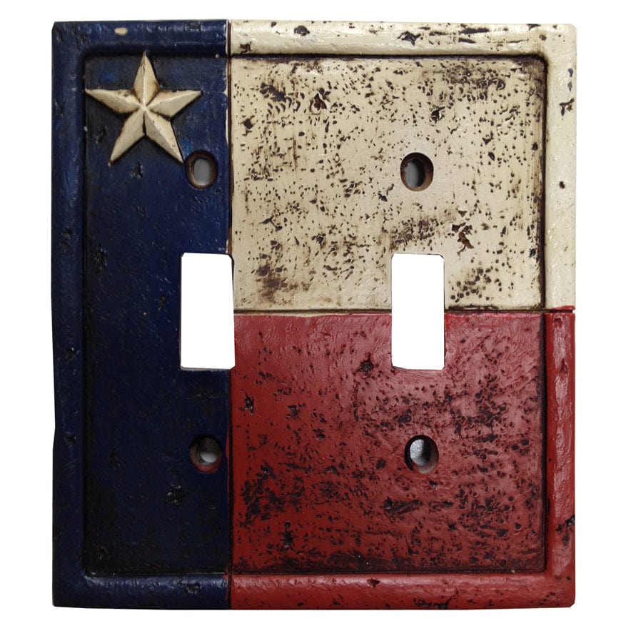 Texas Double Switch Wall Plate - Decorative Light Switch Cover for Home & Office - Perfect for Living Room, Bedroom, and Kitchen