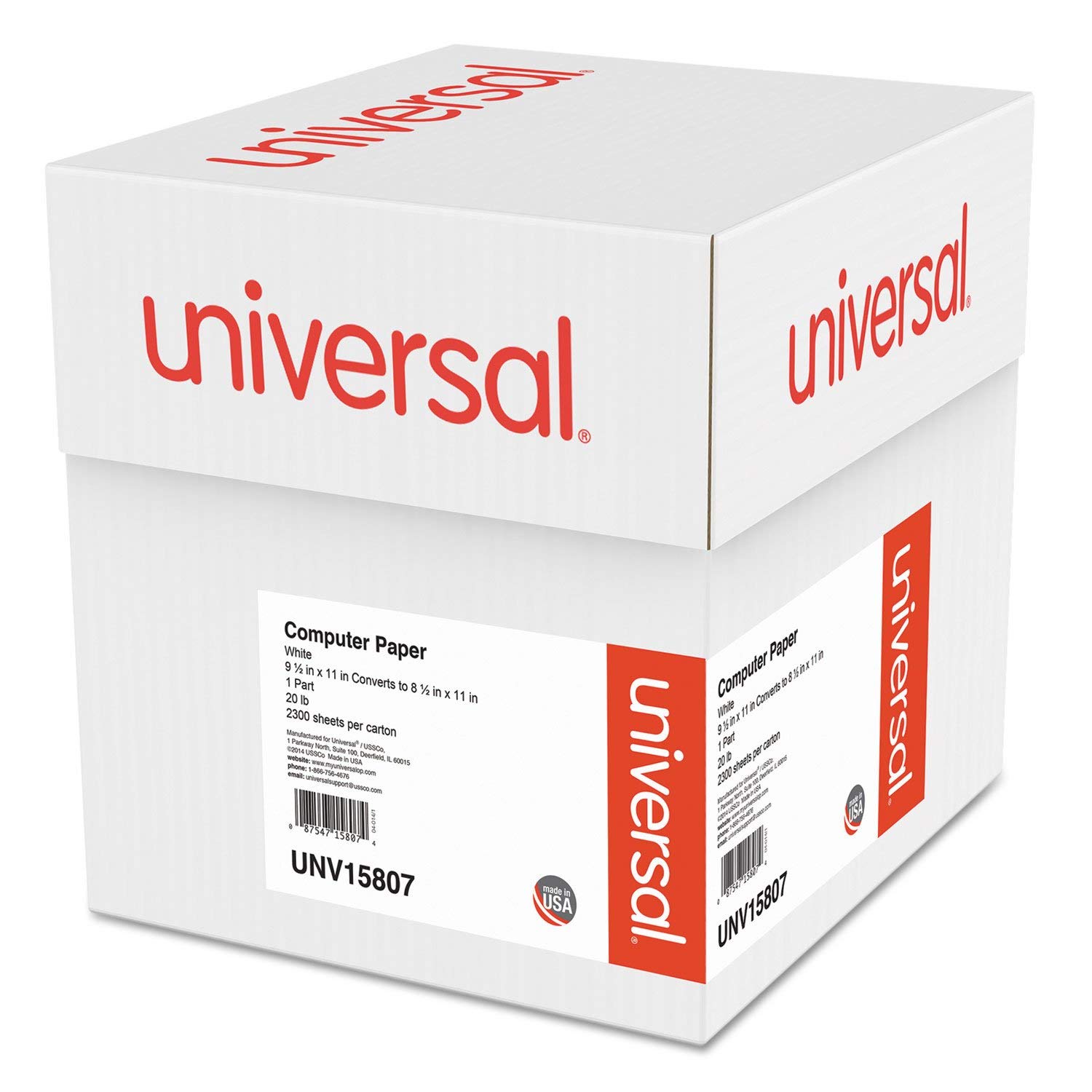 UNV15807 Premium Printout Paper - High-Quality Printer Paper for Home & Office Use - 8.5 x 11 Inches, 20lb, 500 Sheets - Perfect for Documents, Reports, and Everyday Printing Needs