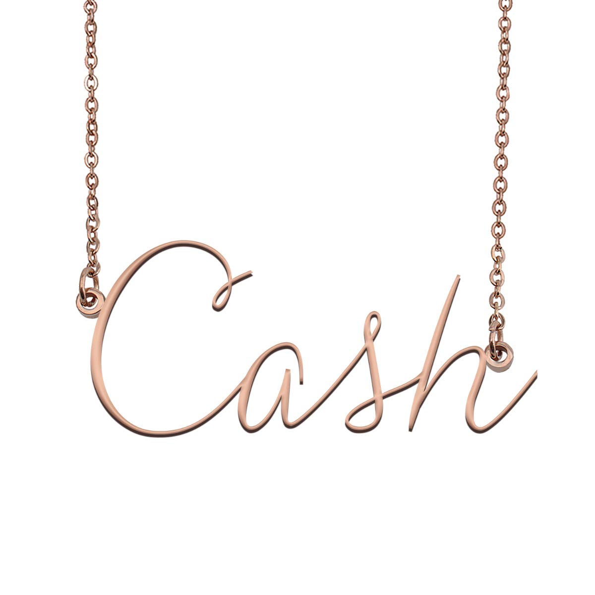Personalized Rose Gold Name Necklace - Custom Name Plate Necklace for Women & Girls - Perfect for Birthdays, Anniversaries & Gifts