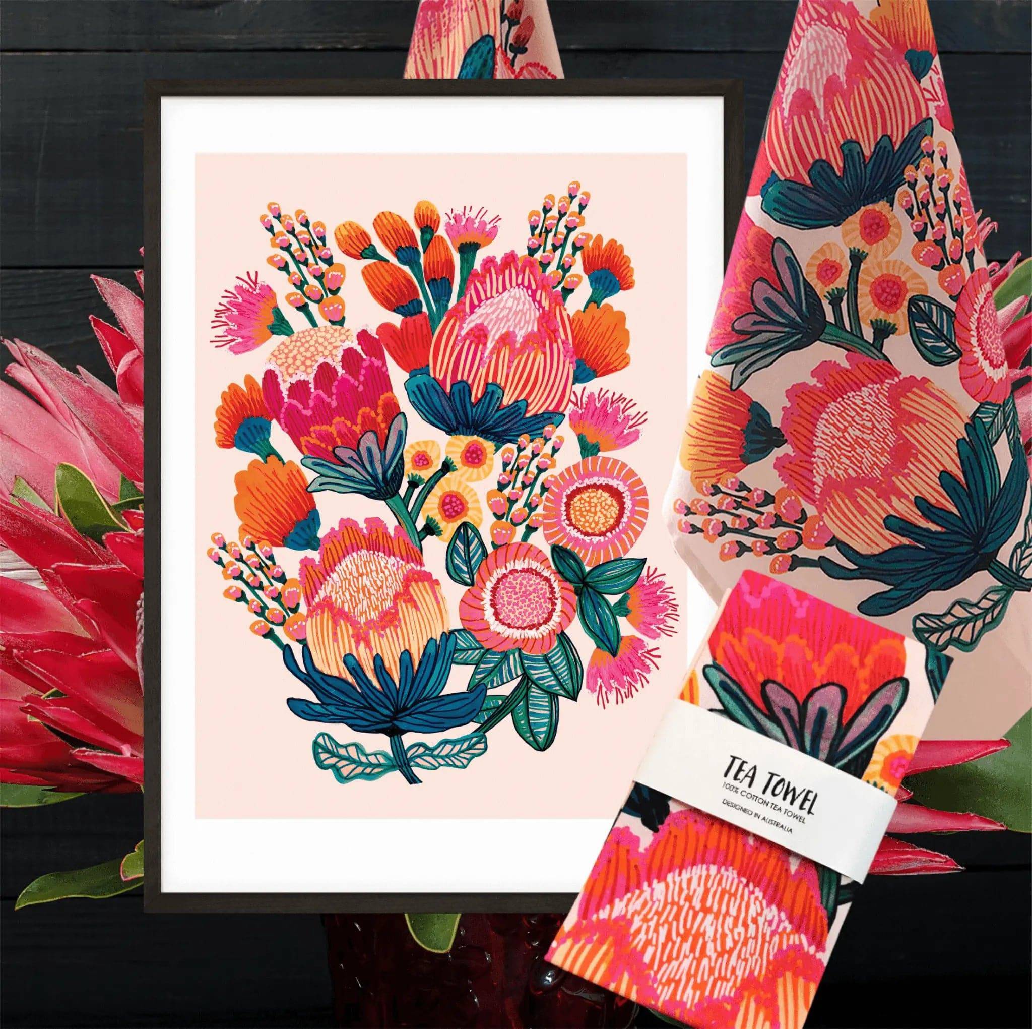 Bush Bounty Botanical Wall Art Gift Set - Nature Inspired Home Decor for Living Room, Bedroom & Office - Perfect Housewarming & Wedding Present
