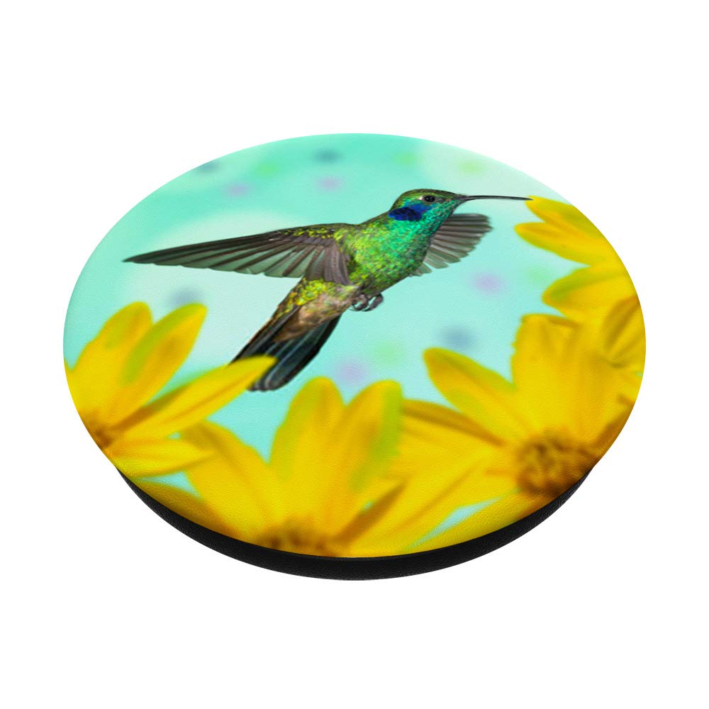 Hummingbird Flower Nectar PopSockets PopGrip - Swappable Phone Grip for iPhone, Samsung & Tablets - Perfect for Nature Lovers & Outdoor Photography