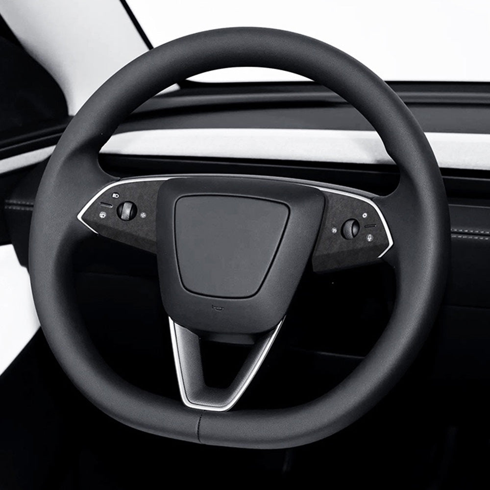Premium Alcantara Steering Wheel Cover for 2025+ Tesla Model Y Juniper | Luxury Car Interior Upgrade | Enhances Grip & Comfort for Daily Driving & Road Trips