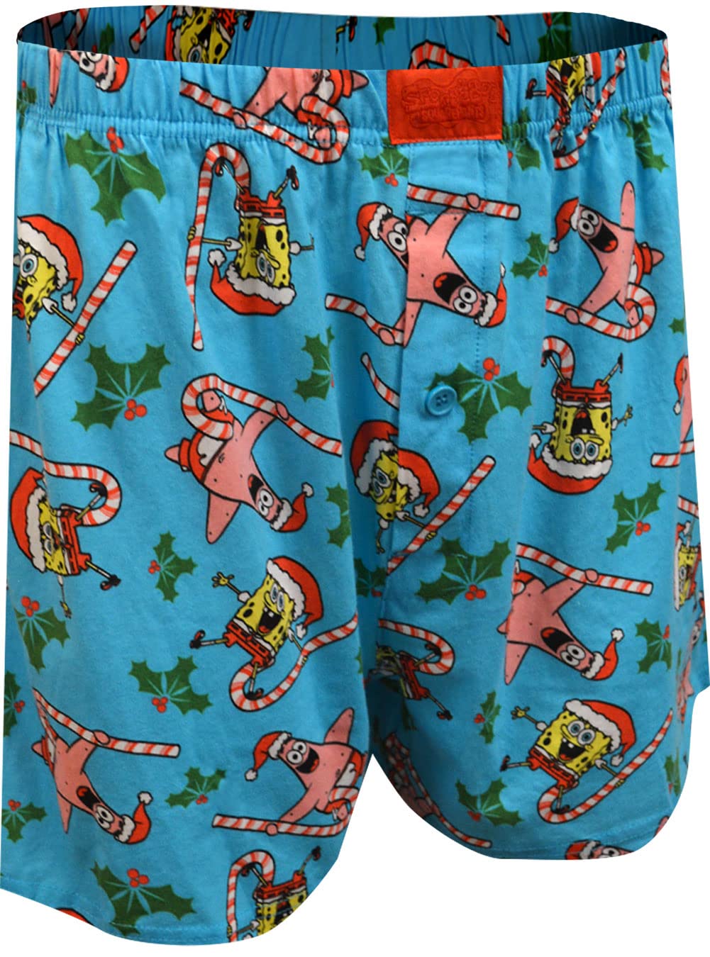 SpongeBob & Patrick Christmas Boxer Shorts for Men - Fun Holiday Underwear for Gifts & Festive Comfort