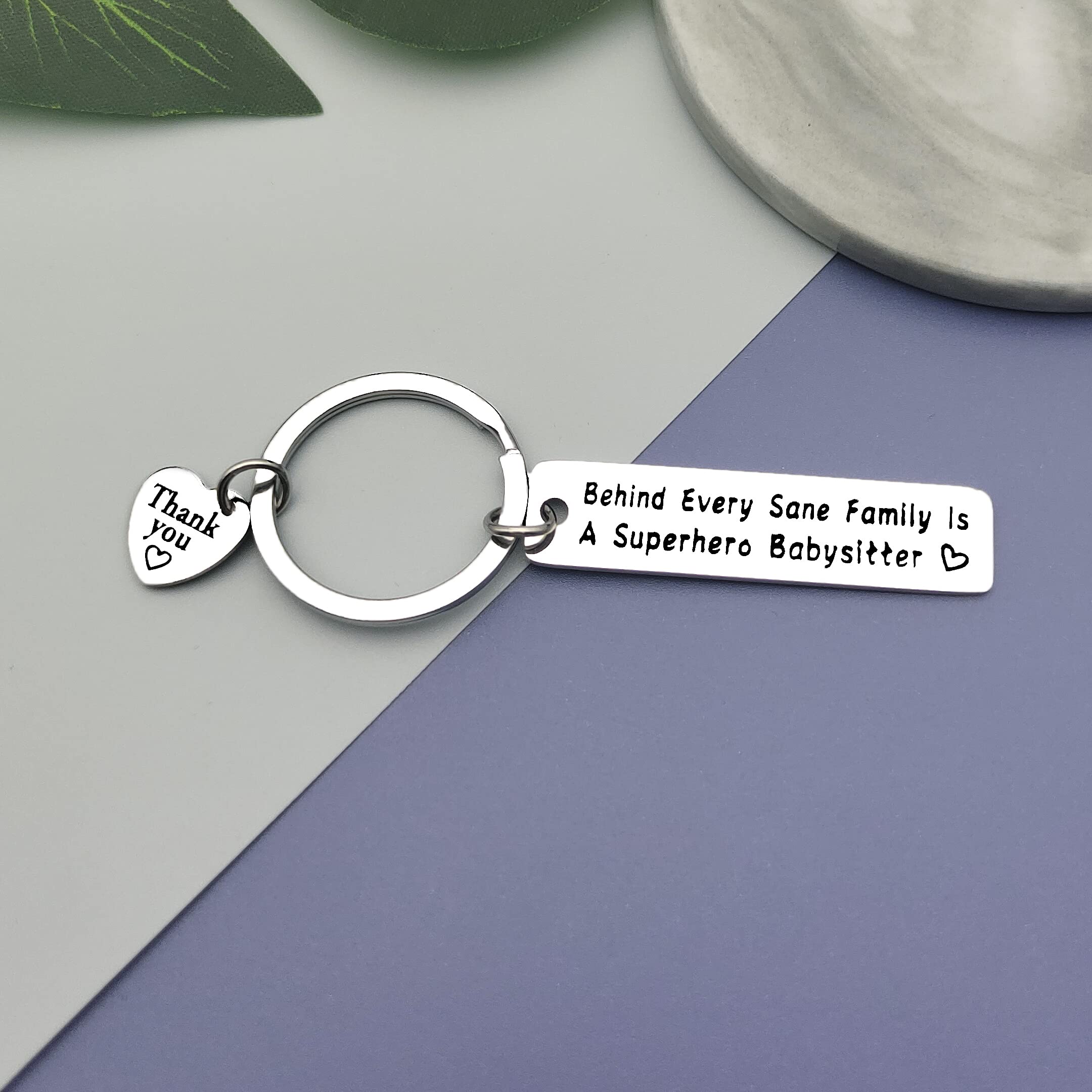 Best Nanny Ever Keychain - Thoughtful Babysitter Appreciation Gift Jewelry for Daycare, Nurse & Caregiver | Perfect Birthday, Retirement & Thank You Present for Grandma, Nanny & Childcare Workers | Ideal for Teacher Appreciation Week, Mother's Day & Special Occasions