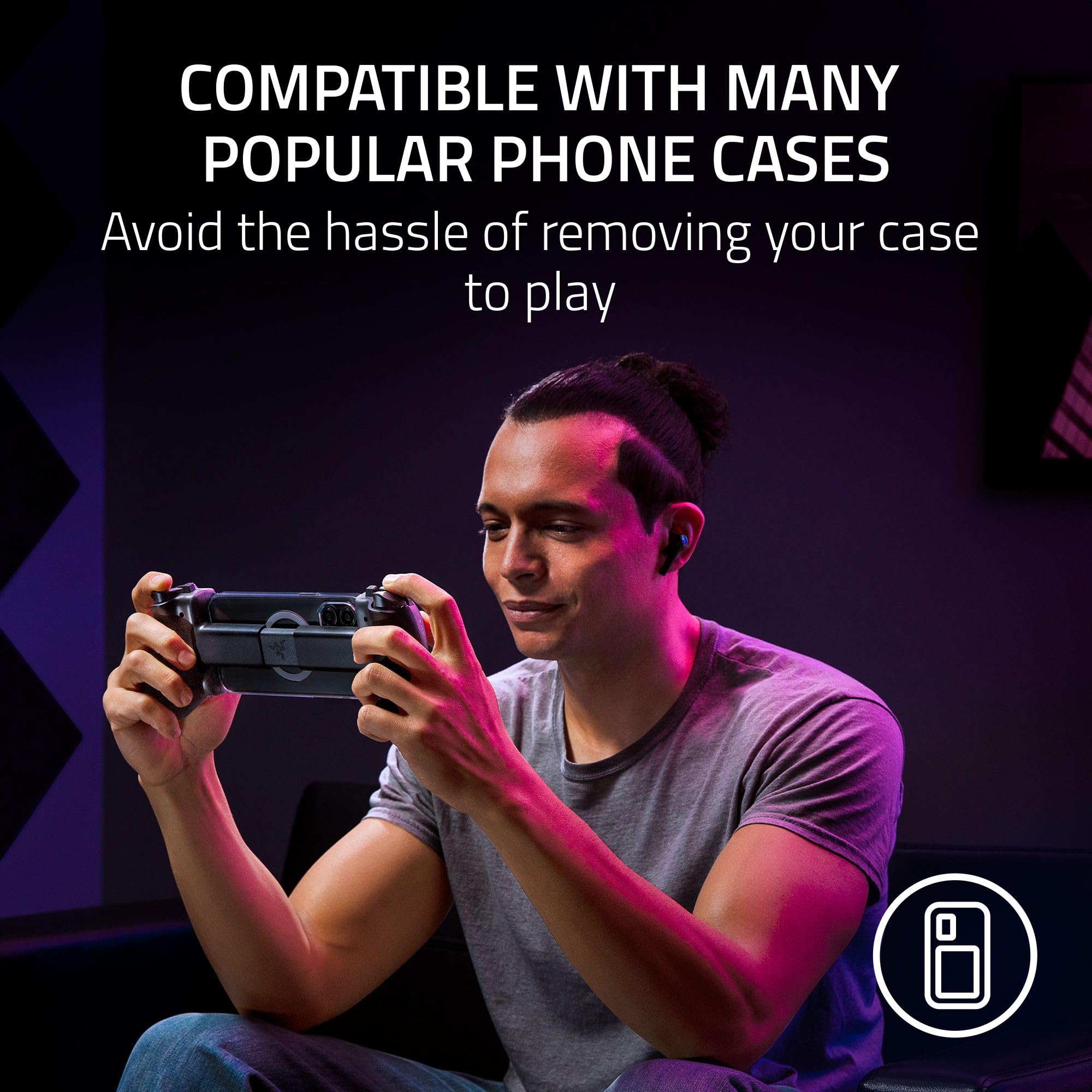 Razer Kishi Ultra Mobile Gaming Controller for Android & iPhone 15/16 Series | Compatible with iPad Mini A17 Pro & 6 (USB-C) | Pro-Level Controls with Ergonomic Grip | Stream PC/Xbox/PS5 Games on Phone/Tablet | Chroma RGB Lighting | Perfect for Cloud Gaming & Mobile Esports