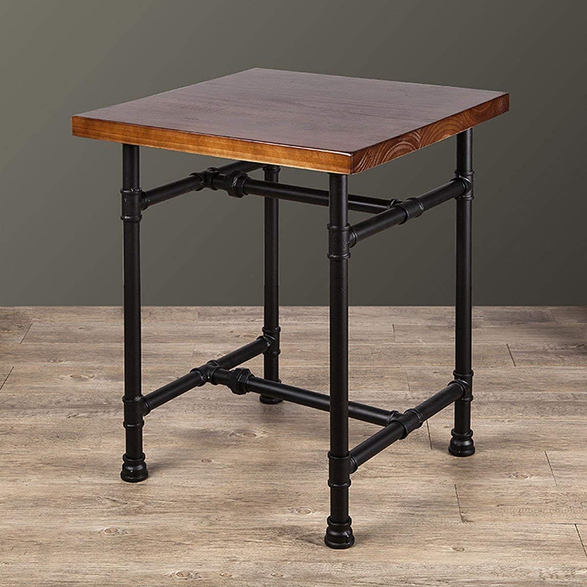 24 Inch Industrial Rustic Iron Pipe Entry Table - Rustic End Table, Coffee Table & Side Table with Metal Legs for Living Room, Dining Room & Bar | Perfect for Home Decor & Small Space Furniture